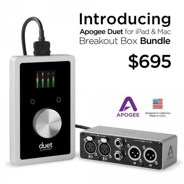 Apogee Electronics 宣布 Duet + Breakout Box 套装