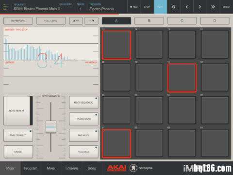 AKAI 的 iMPC Pro for iPad 升级到 1.1