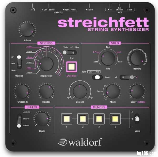 Waldorf 宣布 Streichfett 弦乐双引擎合成器上市