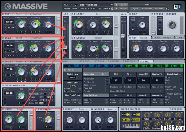 Native Instruments Massive 合成器插件教学（2）：OSC 功能介紹