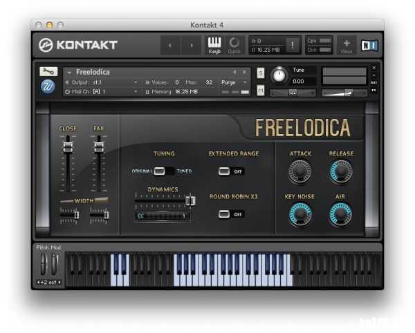 Wavesfactory 发布 Freelodica 免费 Kontakt 口风琴音色