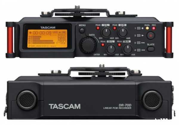 TASCAM 继续发布单反录音机，这次是四通道的 DR-70D