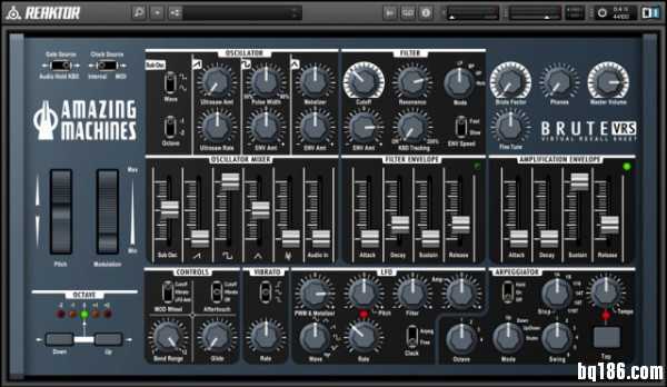 给 Minibrute 记录音色的 Reaktor 模块 BRUTE VRS