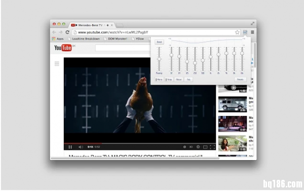 来自Audio EQ for Chrome 的扩展，给你调节 HTML 5 音视频的均衡