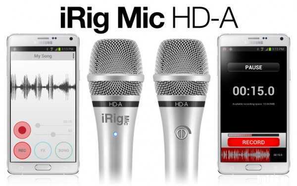 IK Multimedia 推出支持 Android 的 iRig Mic HD-A 话筒