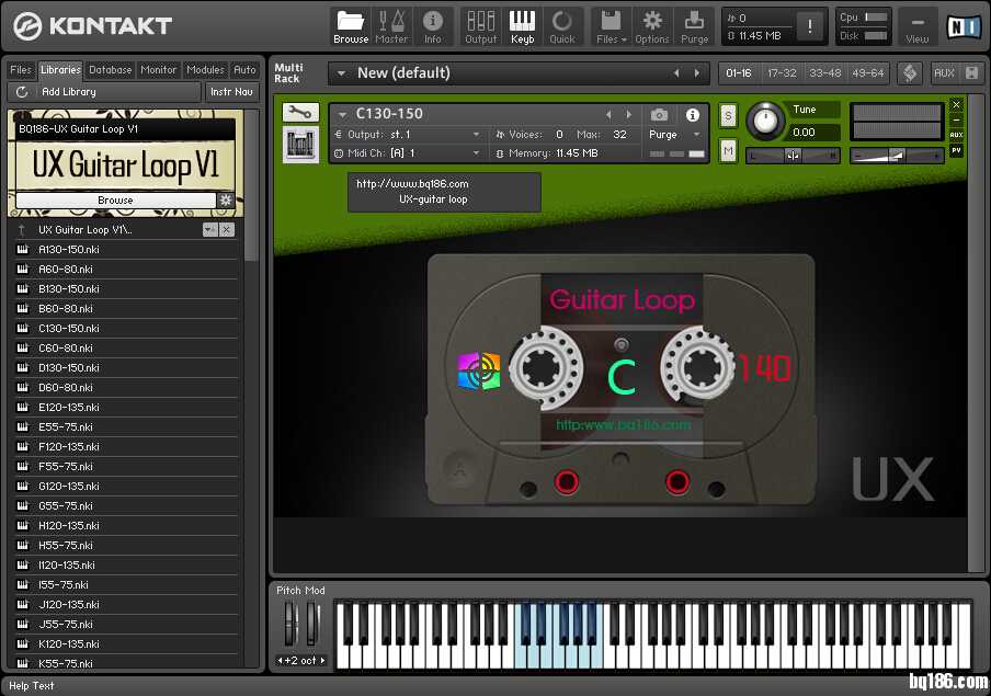 BQ186-UX Guitar Loop V1.KONTAKT吉他loop音源发布！