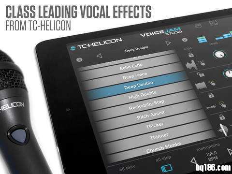 TC-Helicon 的效果器应用 Voice Jam Studio 也支持 iPhone 了