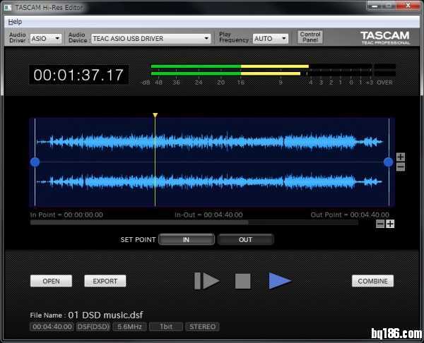 TASCAM 发布免费的 DSD 音频编辑器 Hi-Res Editor
