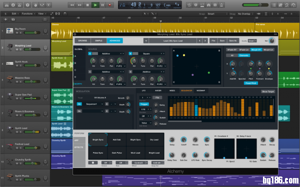 Logic Pro X 升级到 10.2，加入打改进的 Alchemy 综合合成器插件