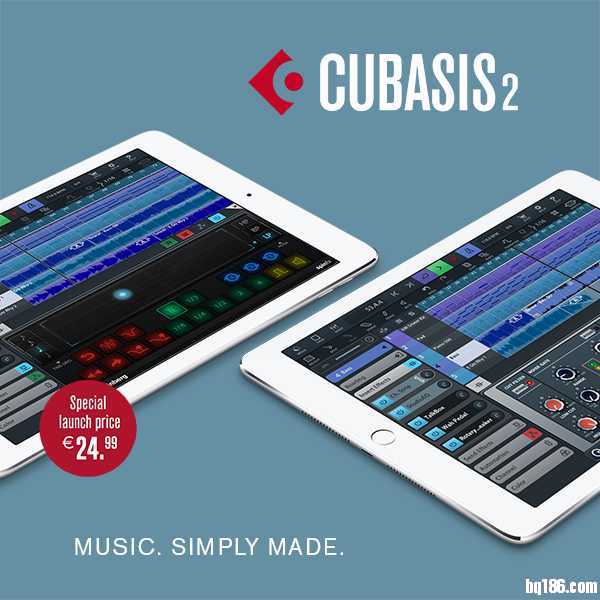 Steinberg 发布 Cubasis 2 for iPad，新增工作室制作功能